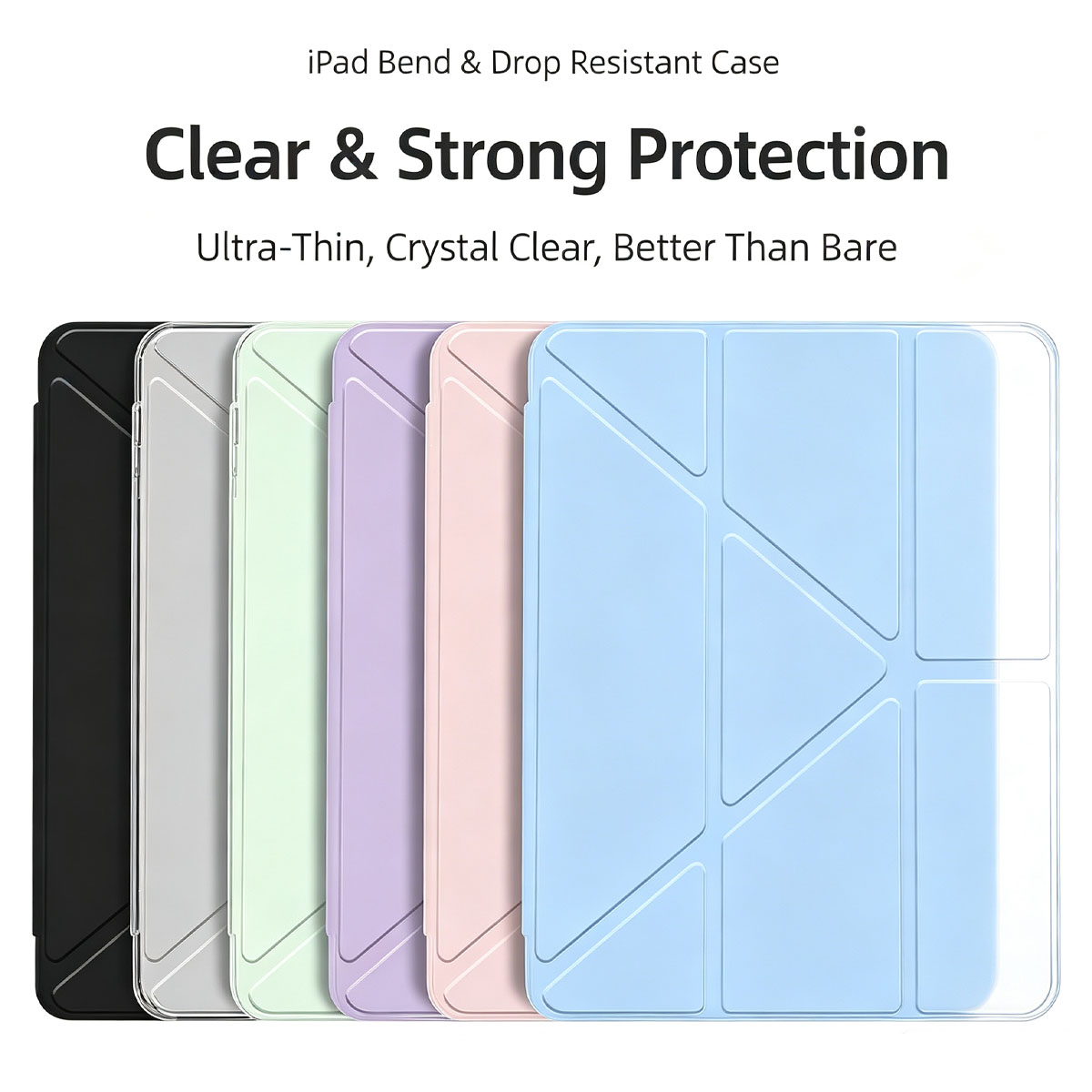 Ipad Cover Folio - 3+Y-vouw transparante hoes voor iPad 10e