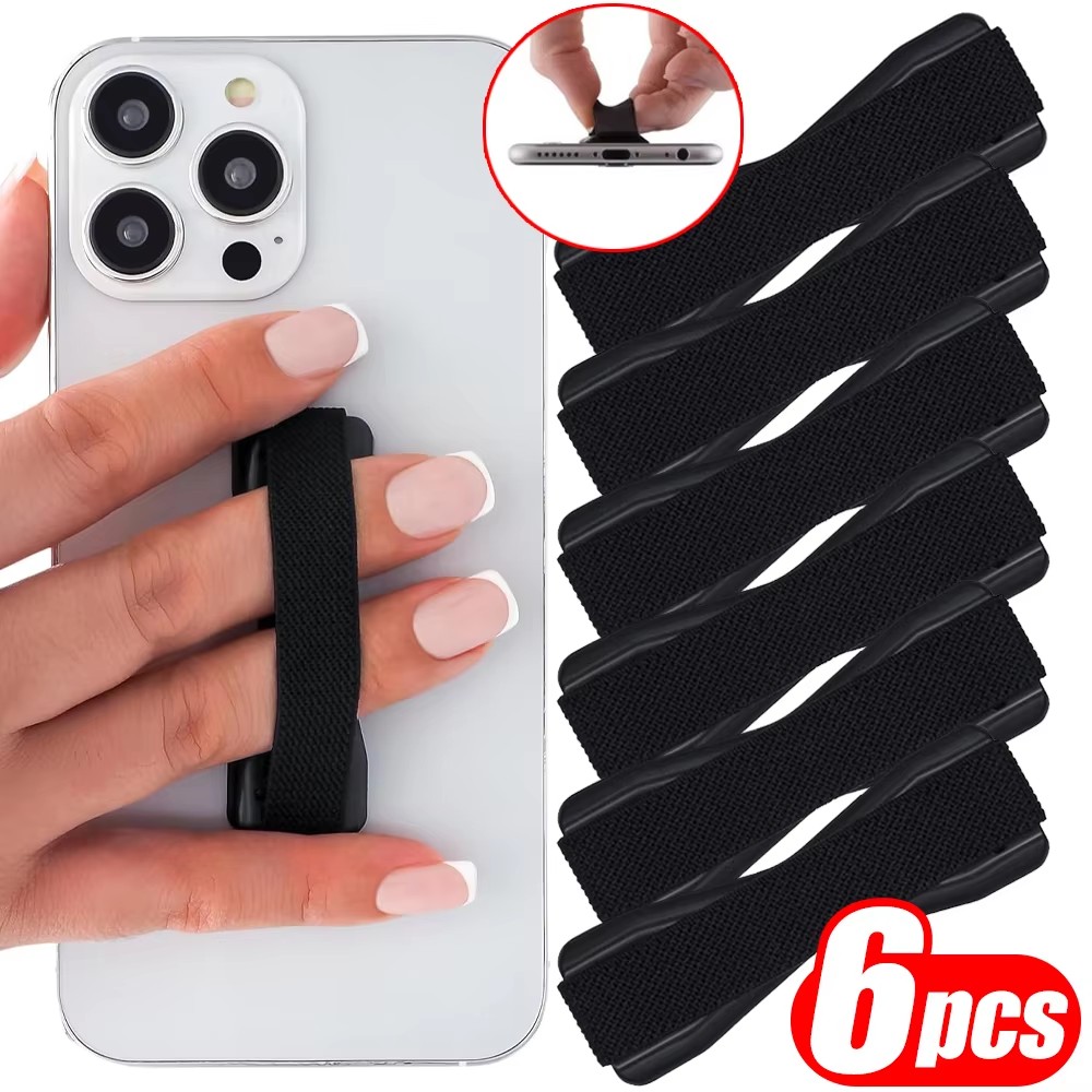 Tablet Ipad Accessories - Draagbare telefoongreep, elastische band met zwarte