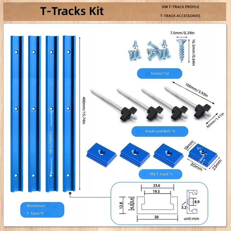 T30 T-Slot Schuifset Rood Blau - Tablet Accessories Set recensie en prijs